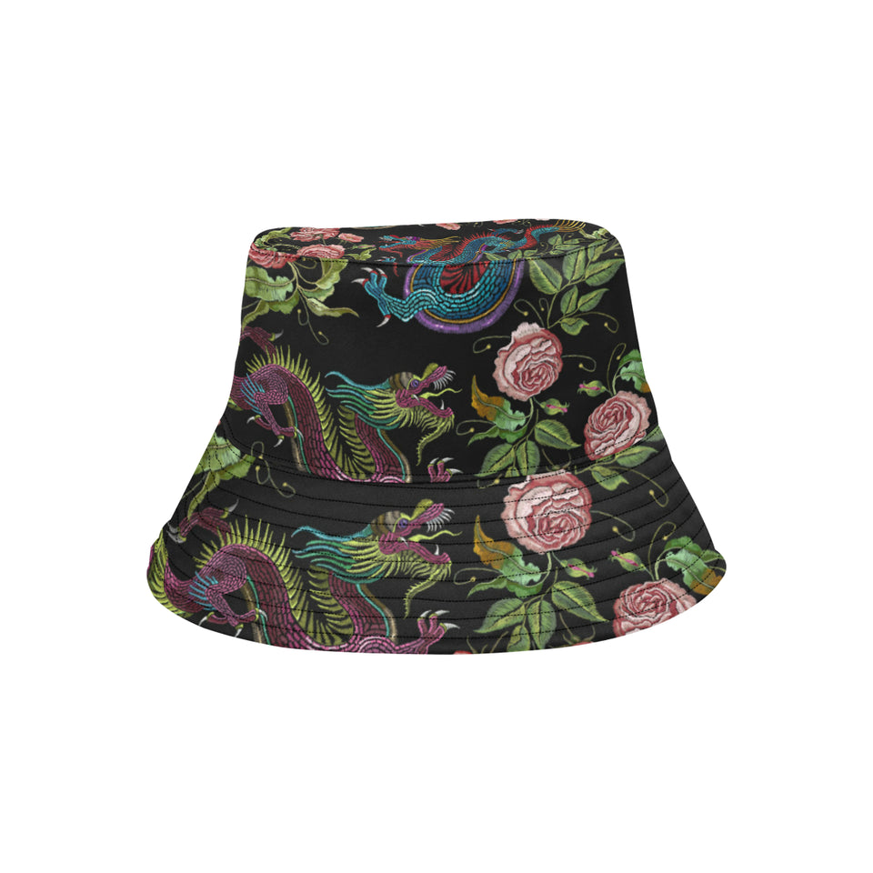 Dragons flower pattern Unisex Bucket Hat