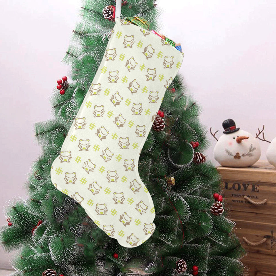 Cute cartoon frog baby pattern Christmas Stocking