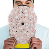 Cute snowman christmas tree snowpink background All Over Print Snapback Cap