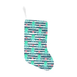Cute octopuses heart striped background Christmas Stocking