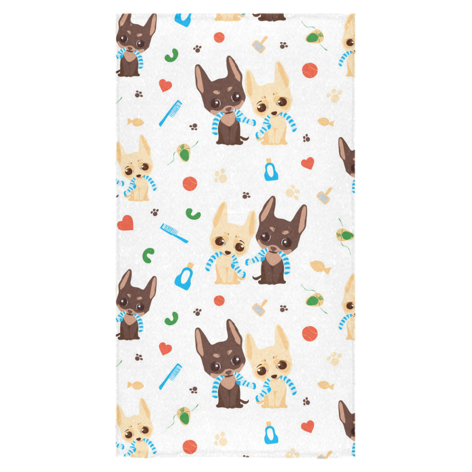 Cute Chihuahua dog pattern Bath Towel