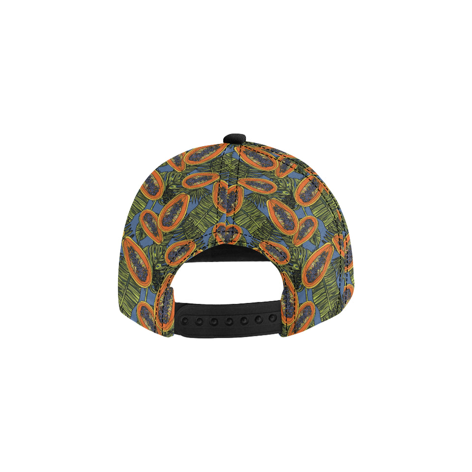 Colorful papaya tropical leaves All Over Print Snapback Cap