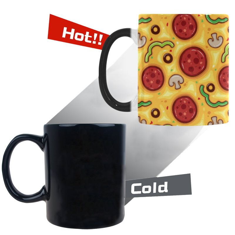 Pizza texture pattern Morphing Mug Heat Changing Mug