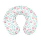 Clock time pattern blackground U-Shaped Travel Neck Pillow