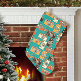 Camera Pattern Print Design 03 Christmas Stocking
