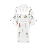 windmill design pattern Women's Short Kimono Robe