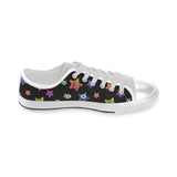 Colorful star pattern Men's Low Top Shoes White