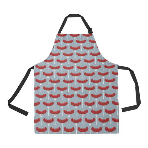 Sausage Pattern Print Design 02 All Over Print Adjustable Apron