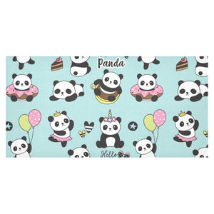 Cute baby panda pattern Tablecloth