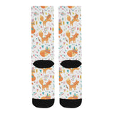 cute tribal fox pattern Crew Socks
