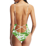 cucumber whole slices pattern Women's One-Piece Swimsuit