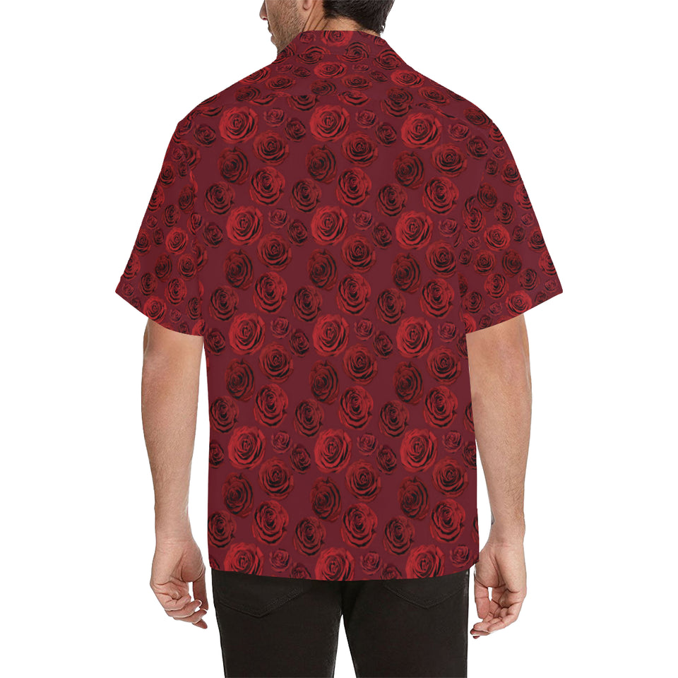 Rose Pattern Print Design 03 Men's All Over Print Hawaiian Shirt (Model T58)