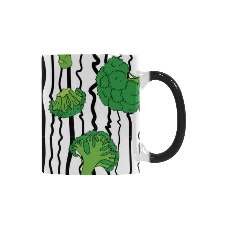 Cool Broccoli pattern Morphing Mug Heat Changing Mug