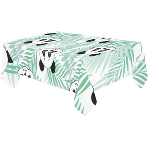 Panda pattern tropical leaves background Tablecloth
