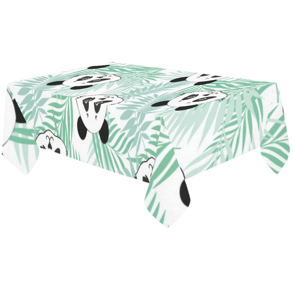 Panda pattern tropical leaves background Tablecloth