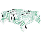 Panda pattern tropical leaves background Tablecloth