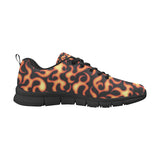 Fire flame dark pattern Women's Sneaker Shoes