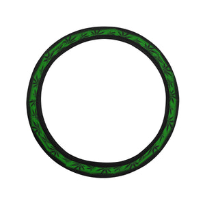 Canabis Marijuana Weed Pattern Print Design 04 Car Steering Wheel Cover