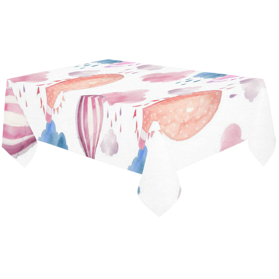 Watercolor air balloon cloud pattern Tablecloth