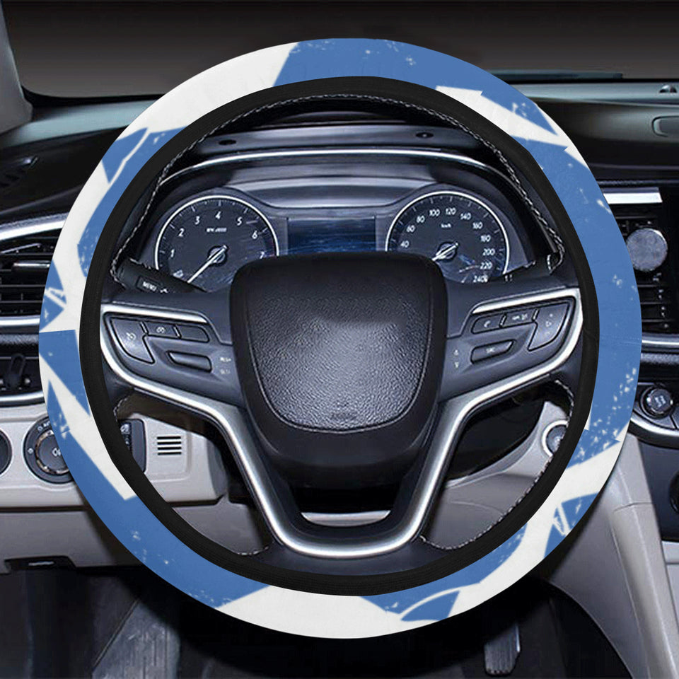 American football ball star stripes pattern Car Steering Wheel Cover