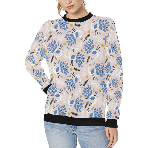 Cute peacock pattern Women's Crew Neck Sweatshirt