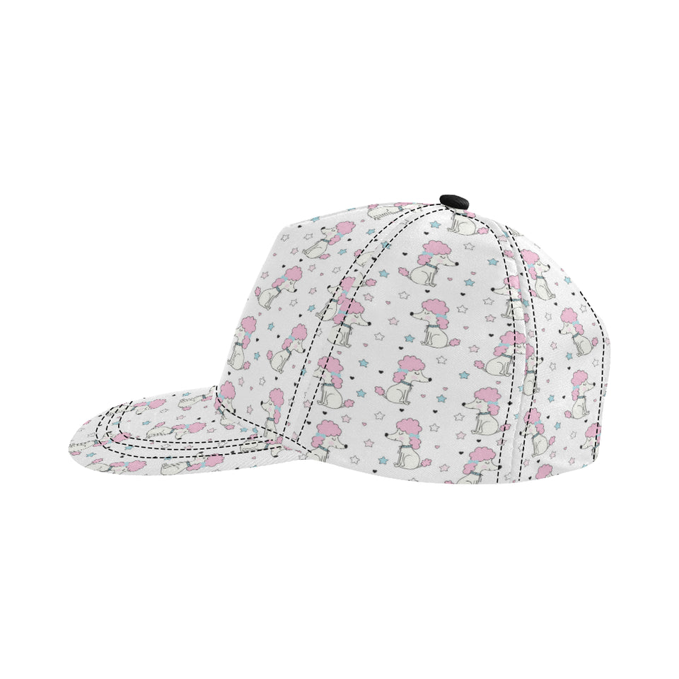 Cute poodle dog star pattern All Over Print Snapback Cap