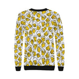 Beer design pattern Women's Crew Neck Sweatshirt