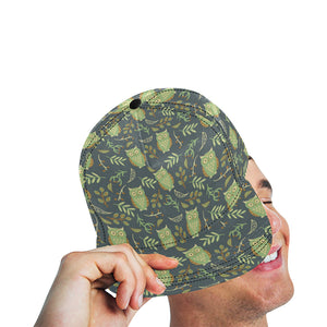 Cute owls leaves pattern All Over Print Snapback Cap