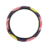 Colorful donut glaze pattern Car Steering Wheel Cover