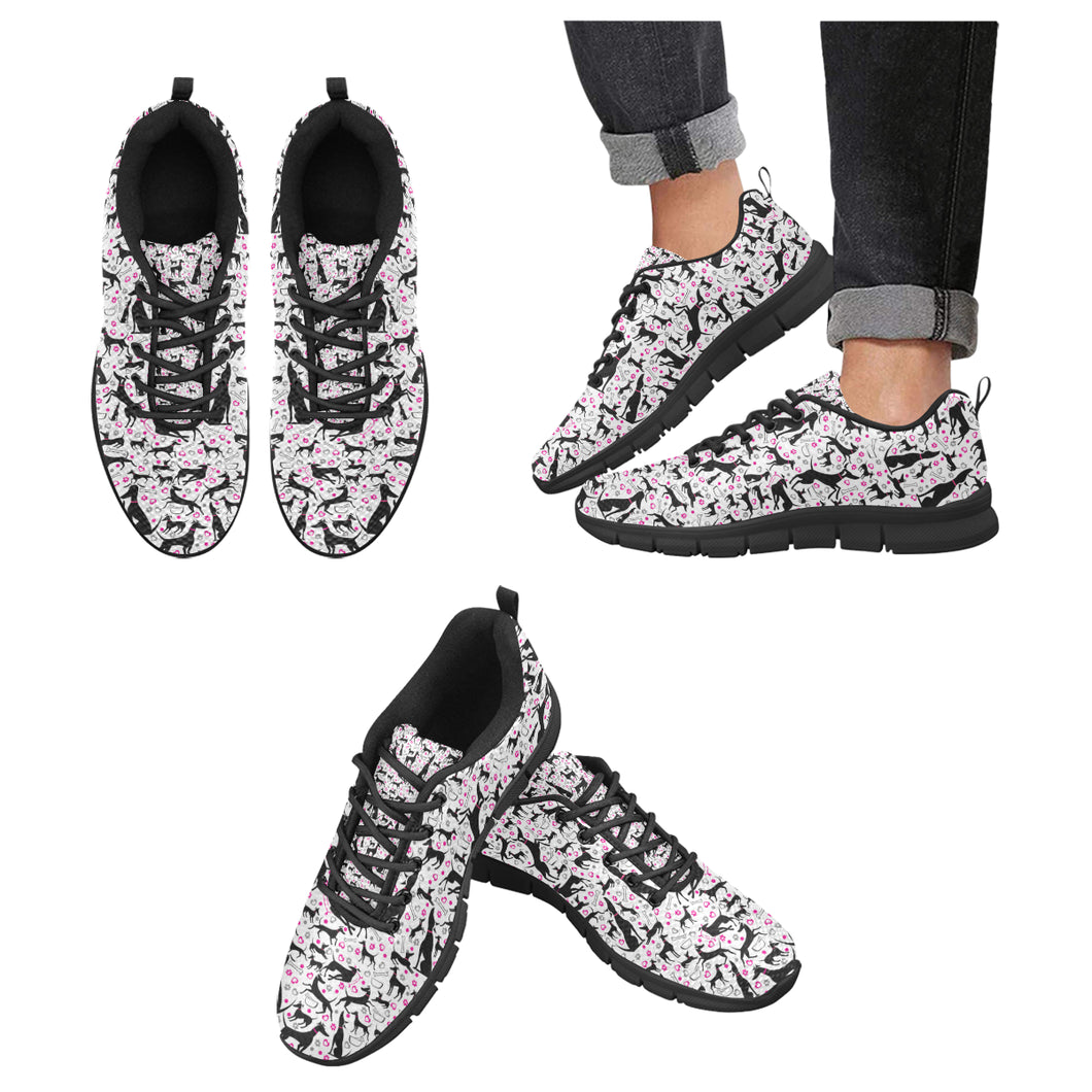 Greyhound Pattern Print Design 02 Men's Breathable Sneakers ( Model 055)