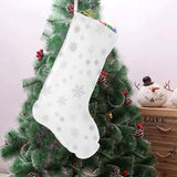 Snowflake pattern white background Christmas Stocking