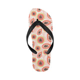 papaya leaves pattern Unisex Flip Flops