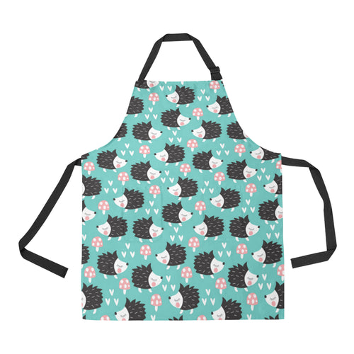 Hedgehog Pattern Print Design 03 All Over Print Adjustable Apron