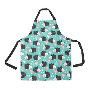 Hedgehog Pattern Print Design 03 All Over Print Adjustable Apron