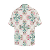 Square floral indian flower pattern Men's All Over Print Hawaiian Shirt