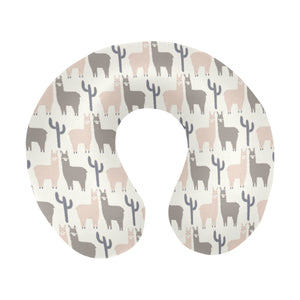 Llama Alpaca pattern U-Shaped Travel Neck Pillow