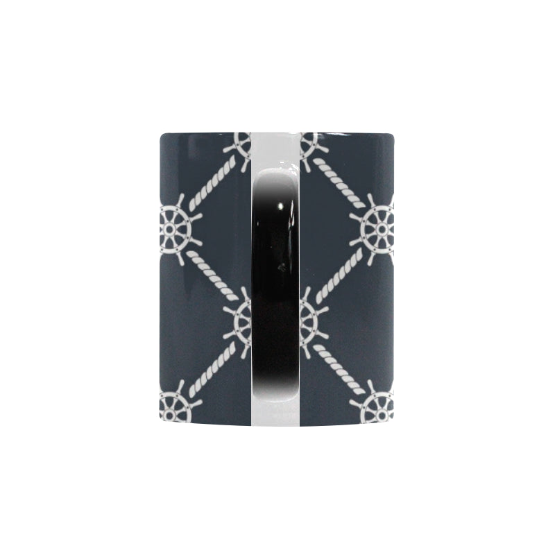 nautical steering wheel rope pattern Morphing Mug Heat Changing Mug