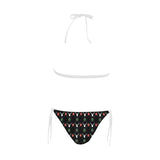 Deer Christmas new year pattern argyle Sexy Bikinis Two-Piece Swimsuits