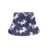 Hand drawn cute unicorn star planet Unisex Bucket Hat