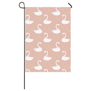 Swan flower light pink background House Flag Garden Flag