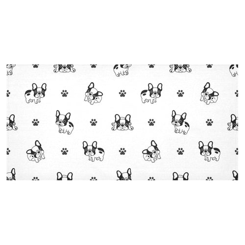 Cute french bulldog paw pattern Tablecloth