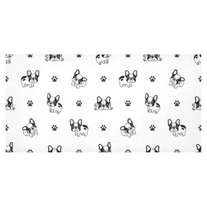 Cute french bulldog paw pattern Tablecloth