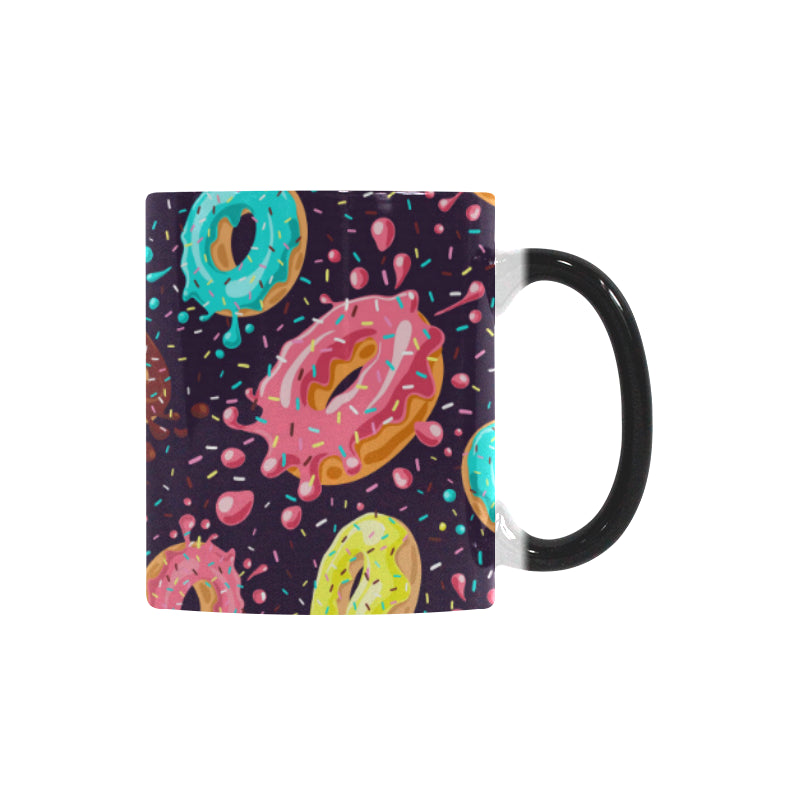 Colorful donut glaze pattern Morphing Mug Heat Changing Mug