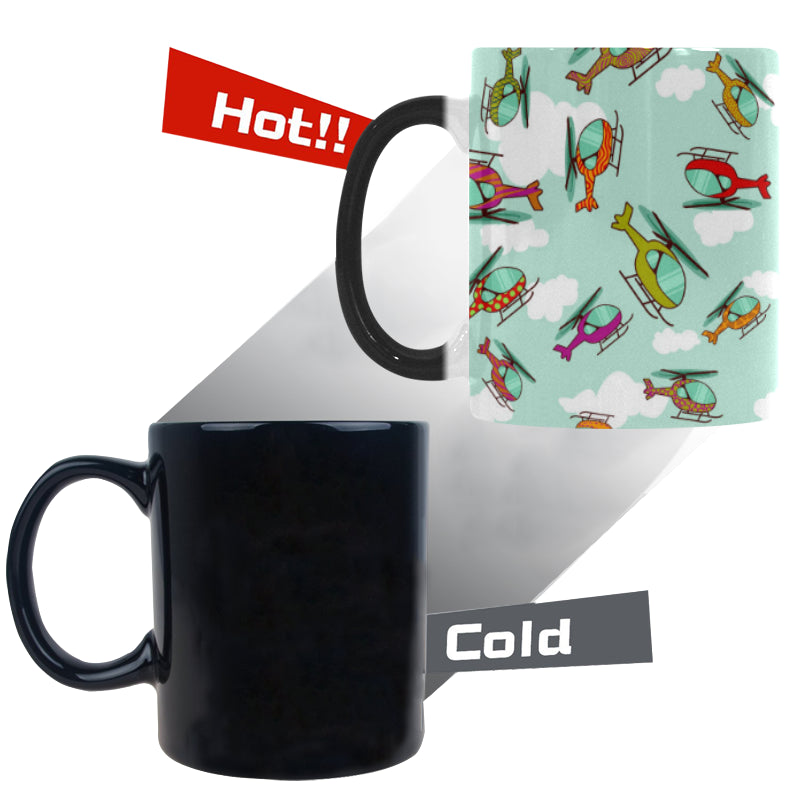 Helicopter design pattern Morphing Mug Heat Changing Mug