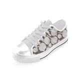 Garlic bulb dark background Men's Low Top Shoes White