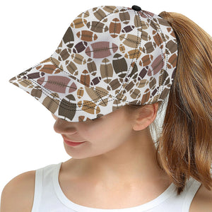 American football ball pattern All Over Print Snapback Cap