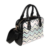 zigzag  chevron paint pattern Shoulder Handbag