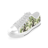 Bonsai pattern Men's Low Top Shoes White