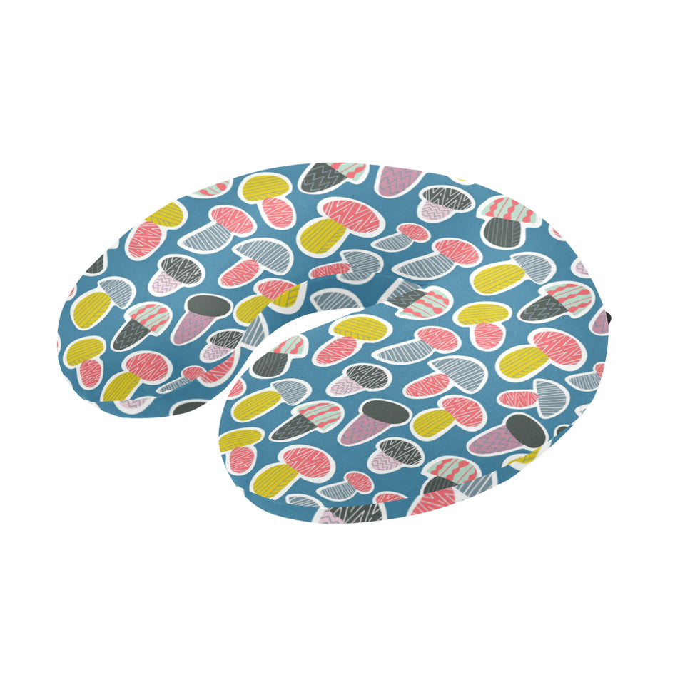 Colorful mushroom design pattern U-Shaped Travel Neck Pillow