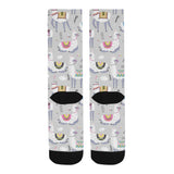 Cute Llama Alpaca pattern Crew Socks